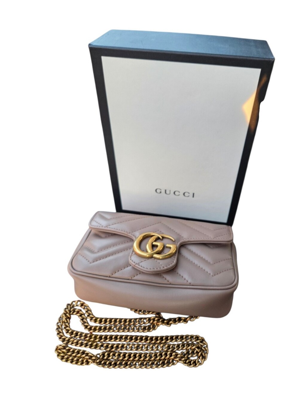 Gucci GG Marmont Matelassé Leather Super Mini Bag In Porcelain Rose